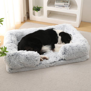 Plush Round Pet Bed – Soft Cozy Dog Bed for Winter, Warm Washable Cat & Dog Bed, Comfortable Non-Slip Pet Sofa.