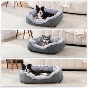 Dog Crate Bed for Medium Dogs – Plush Faux Fur Calming Anti-Anxiety Pad, Soft Washable Warm Dog Crate Mat with Non-Slip Bottom.