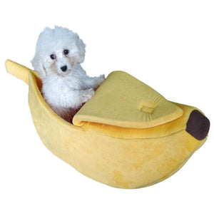 Banana-Shaped Pet House – Cute Dog Bed, Warm Pet Kennel Nest, Cozy Dog Sofa for Sleeping, Soft Indoor Pet Bed.