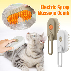 3 in 1 Cat Steam Brush Electric Spray Grooming Comb | Steamy Dog Hair Removal Massage Brush