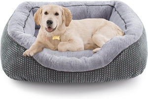 Dog Crate Bed for Medium Dogs – Plush Faux Fur Calming Anti-Anxiety Pad, Soft Washable Warm Dog Crate Mat with Non-Slip Bottom.