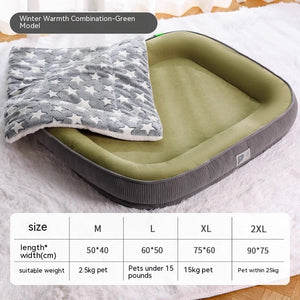 Home Winter Warm Dog Bed – Cozy Soft Plush Pet Bed for Dogs & Cats, Washable Non-Slip Indoor Dog Sofa.