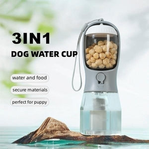 Dog Water Cup Drinking Food Garbage Bag Three-in-one Portable Small Multi-functional Pet Cups Pets Supplies.