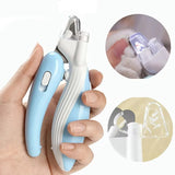 LED Pet Nail Clippers & Electric Nail Grinder for Dogs & Cats | Safe Grooming Trimmer with LED Light