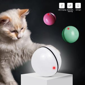 LED Laser Electronic Rolling Cat Toy Ball | Automatic Interactive Pet Play Ball for Cats & Kittens